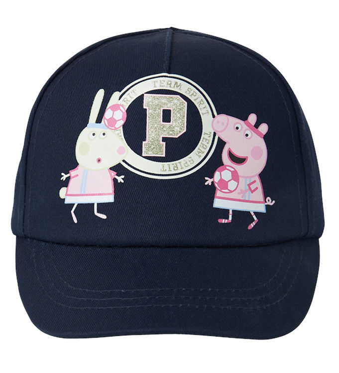 Blå Name Kasket Nmfmeri Peppa Pig Dark Sapphire - Name It Caps  - 5715608076993