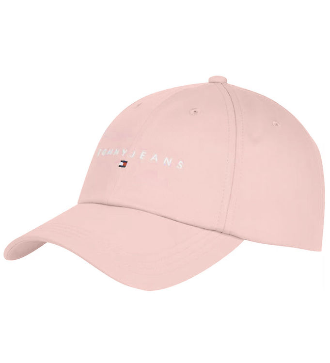 Rosa Tommy Hilfiger Kasket Linear Logo Delicate Pink - Tommy Hilfiger Caps  - 8720638749011