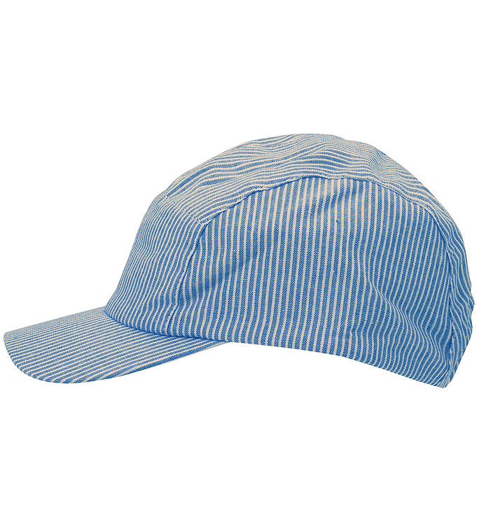 Beige/Blå Huttelihut Kasket Quiet Harbor Striber - Huttelihut Caps  - 5713438271731