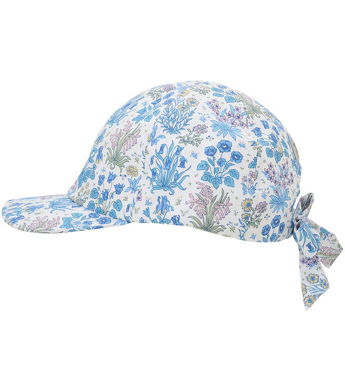 Hvid Huttelihut Kasket Soft Chambray Blomster - Huttelihut Caps  - 5713438271939
