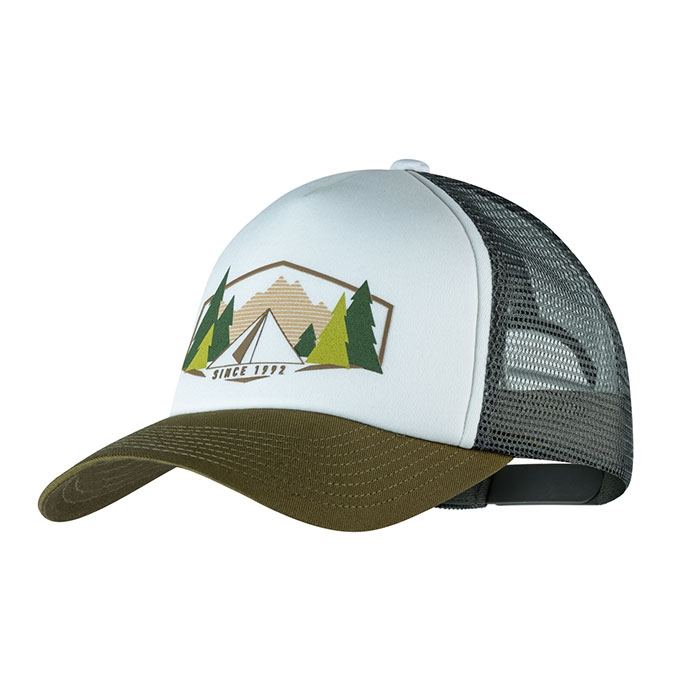 Hvid Buff Trucker Cap Darryl Baseball Cap Kasket - Buff Caps  - 8428927528728