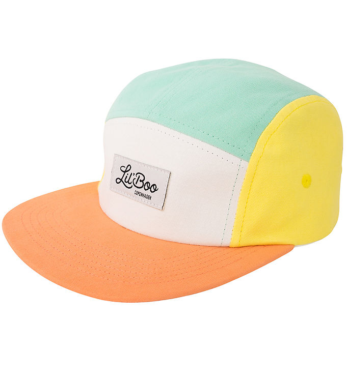 Grøn Lil Boo Copenhagen Kasket Block Happy Orange Green Yellow - Caps  - 5714519038731