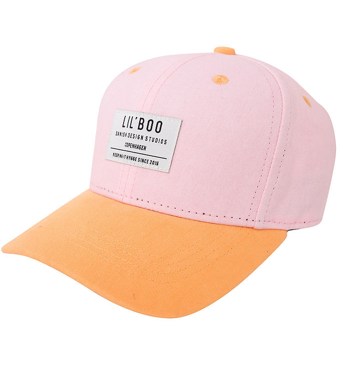 Rosa Lil Boo Copenhagen Kasket Organic Block Snapback Pink Orang - Caps  - 5714519040499