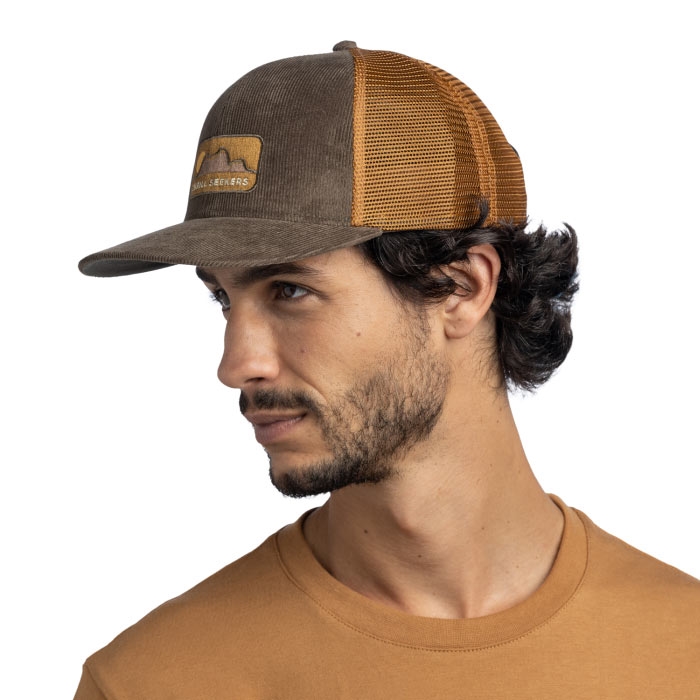 Brown Buff Explore Trucker Cap Rhoes Brun Baseball Cap Kasket - Buff Caps  - 8428927555809