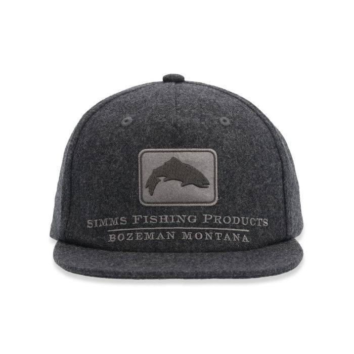 Simms Wool Trout Icon Cap Graphite - Simms Caps  - 694264626948
