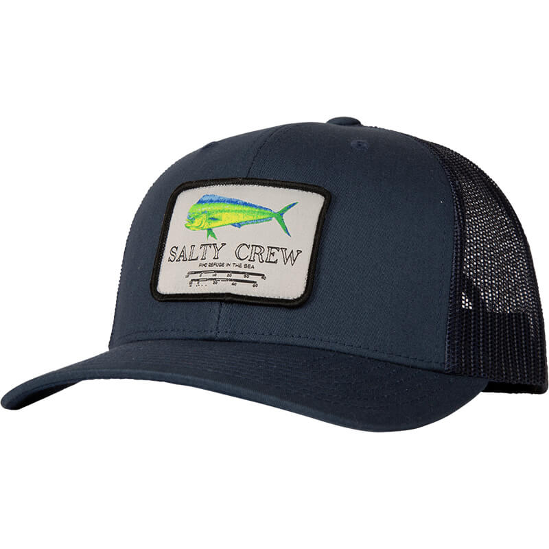Navy Salty Crew Mahi Mount Retro Trucker Cap - Salty Crew Caps