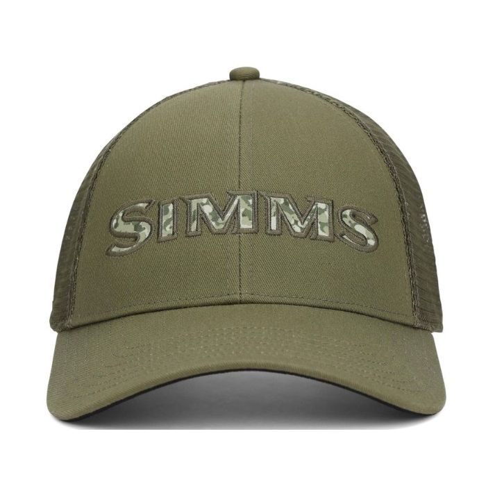 Simms Single Haul Trucker Cap Back Eddy Camo Fill Loden - Simms Caps  - 694264677964