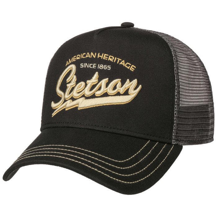 Sort Stetson Trucker Cap American Heritage Baseball Cap Kasket - Stetson Caps  - 4063633036095