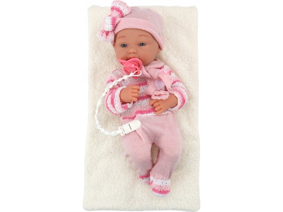 Pink Leantoys Baby Doll Stribet Sweater Kasket Tørklæde Tilbehør - Leantoys Caps  - 5905991009252