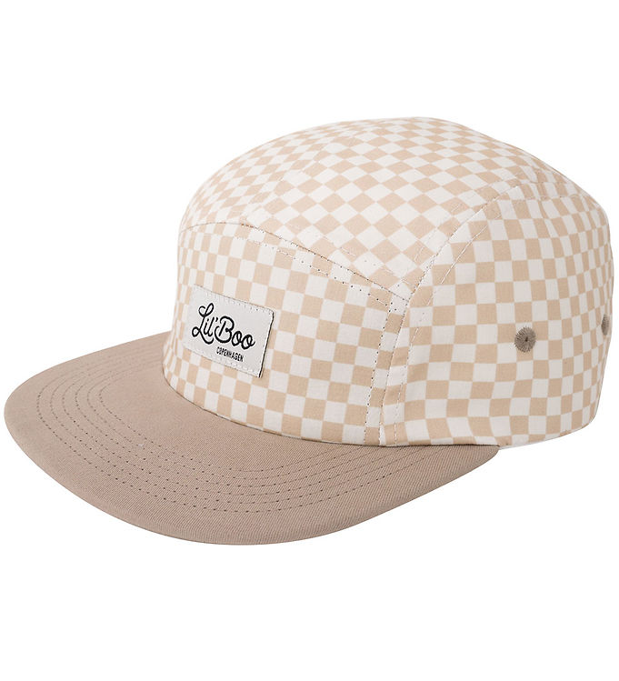 Hvid Lil Boo Copenhagen Kasket Chess Brun Cream - Caps  - 5714519039974