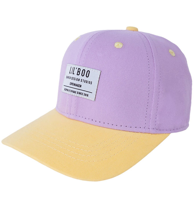 Lilla Lil Boo Copenhagen Kasket Organic Block Snapback Purple Yel - Caps  - 5714519027414