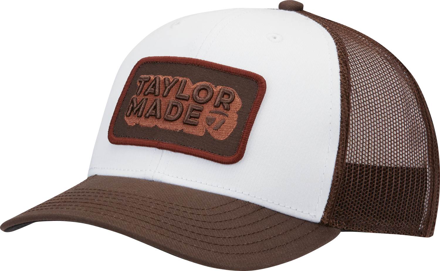 Hvid Taylormade Retro Trucker Herre Kasket Brown White Str Justerbar - Taylormade Caps  - 1200102552936