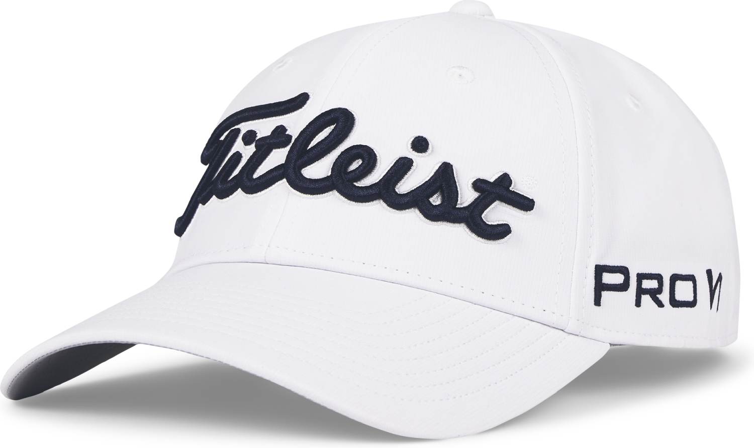 Hvid Titleist Tour Performance Junior Kasket White Navy Str Justerbar - Titleist Caps