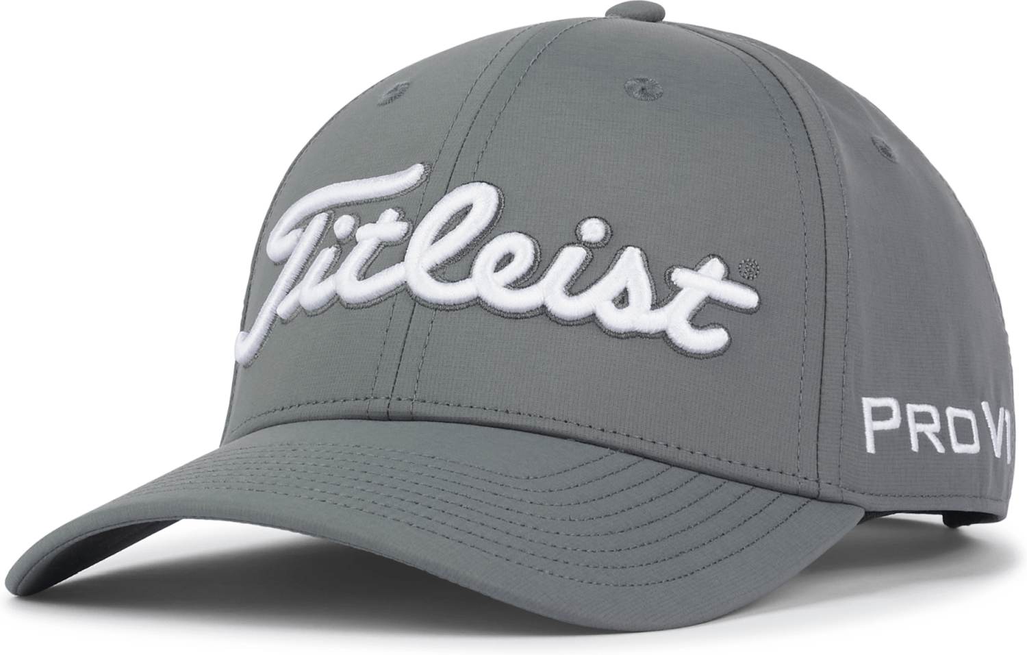 Hvid Titleist Tour Performance Kasket Charcoal White Str Justerbar - Titleist Caps