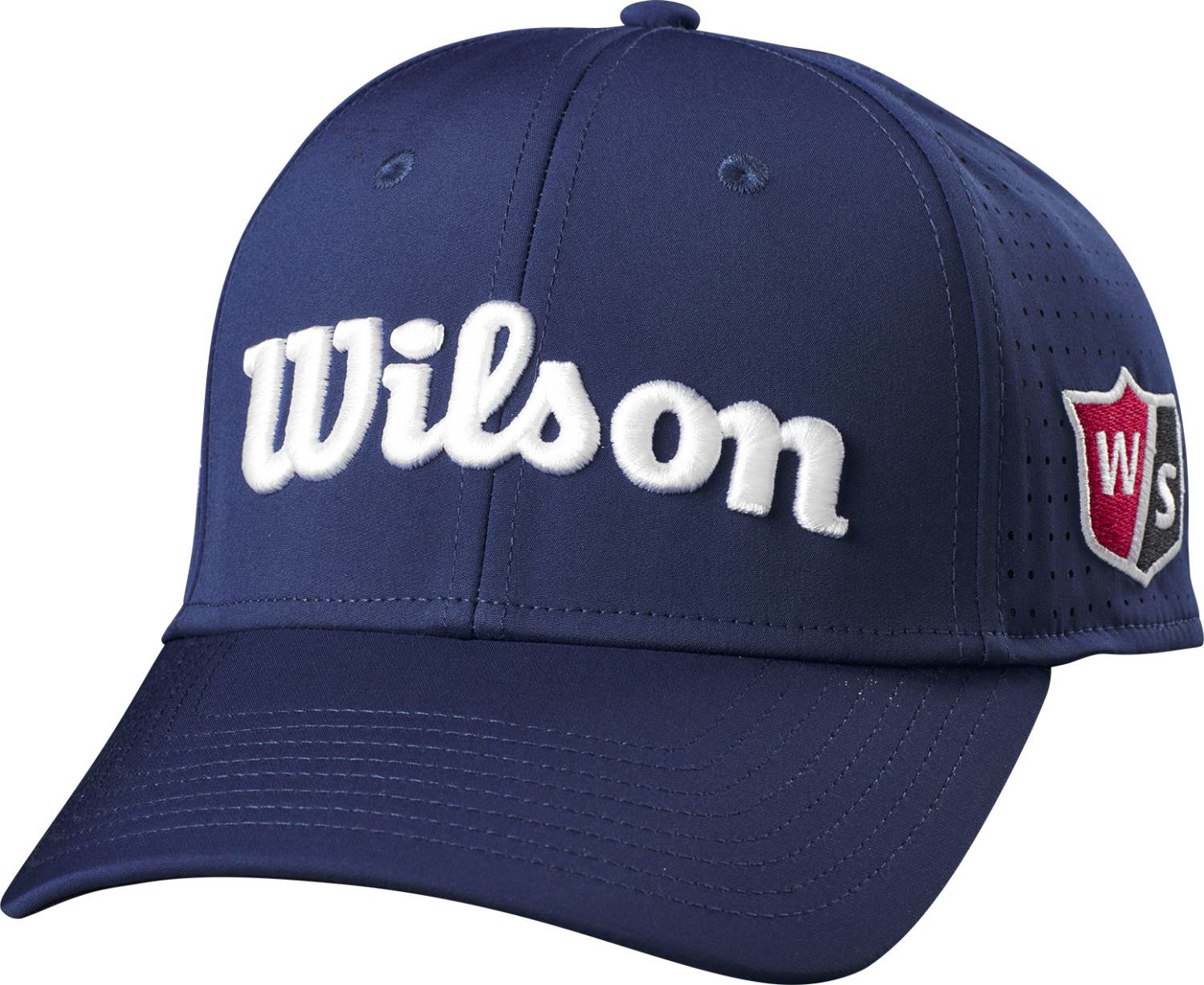 Navy Wilson Staff Performance Mesh Herre Kasket Str Onesize - Wilson Staff Caps  - 0097512651783