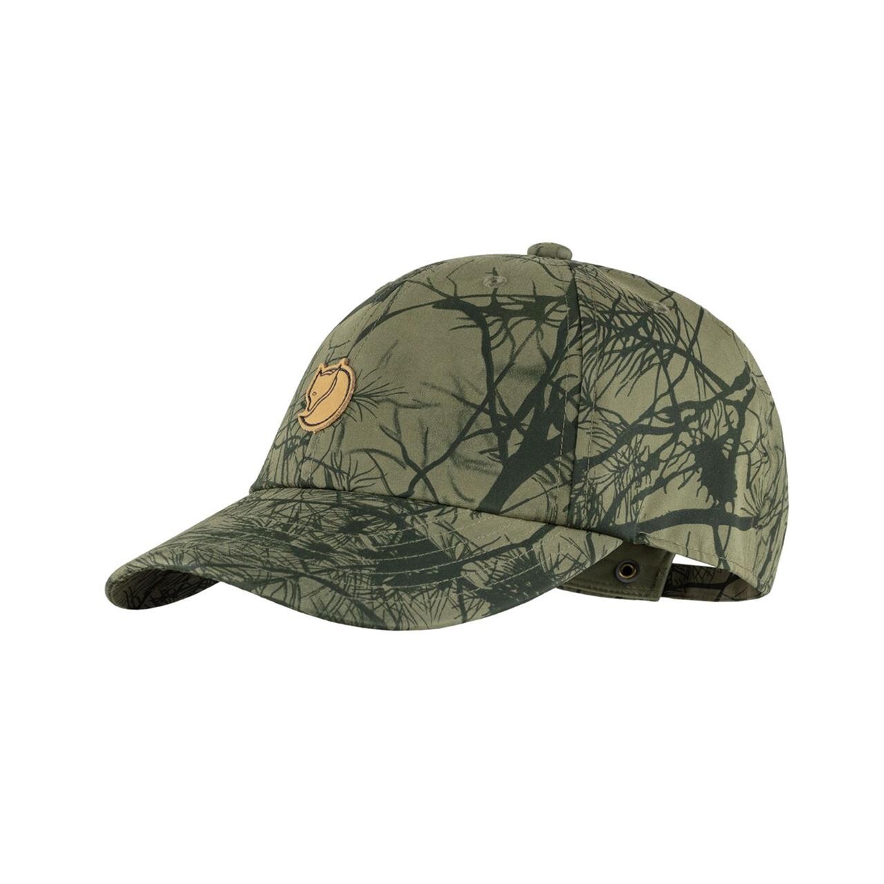 Grøn Fjallraven Mens Lappland Camo Cap Dark Olive Camo 636 Large Large - Fjällräven Caps  - 7323450635206