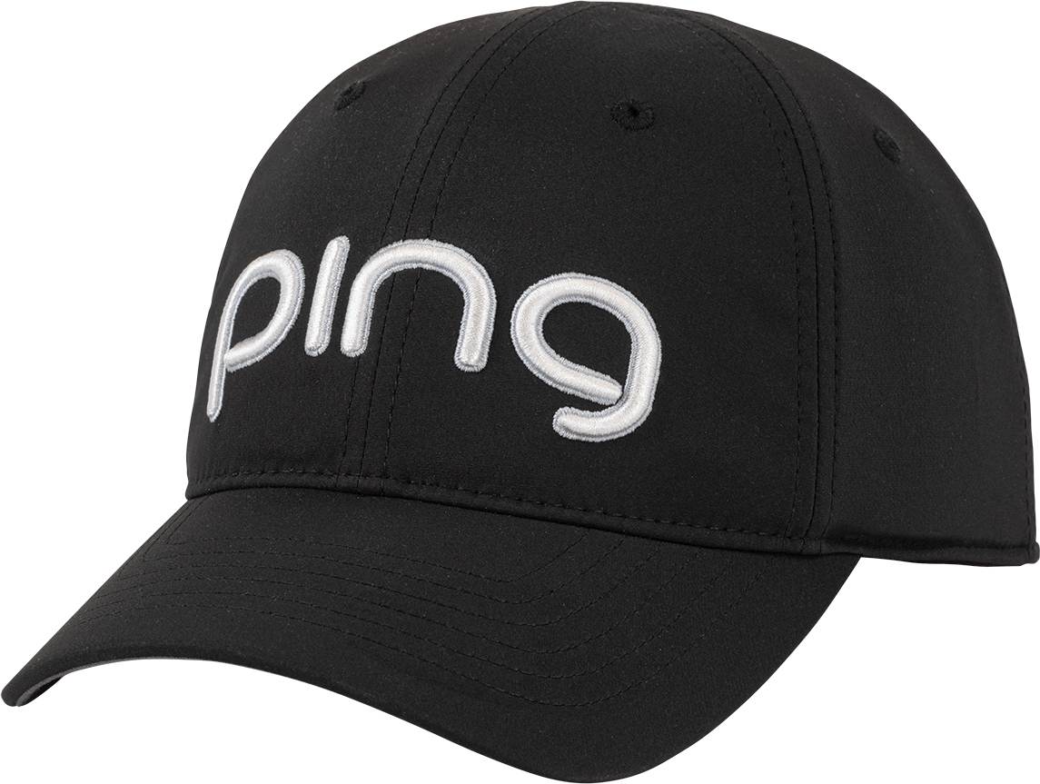 Sort Ping Tour Delta Dame Kasket Black White Str Justerbar - Ping Caps  - 0881978240250