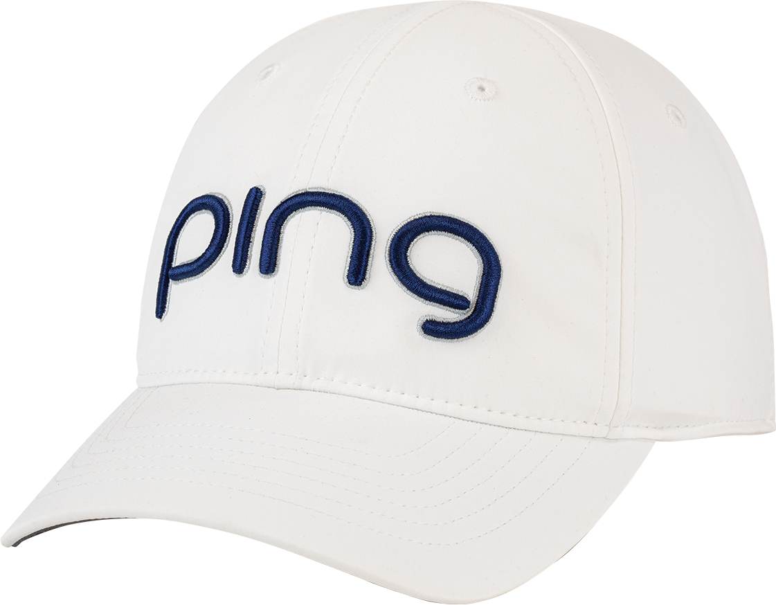 Hvid Ping Tour Delta Dame Kasket White Navy Str Justerbar - Ping Caps  - 0881978240236