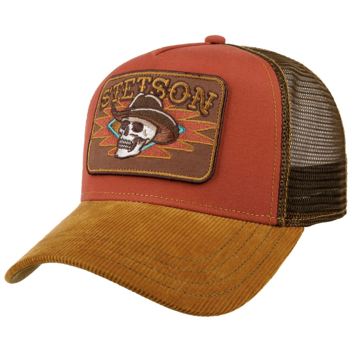 Stetson Trucker Cap Cowboy Skull Baseball Cap Kasket - Stetson Caps  - 4063633235115