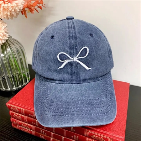 Accessories Hve Eline Atelier Kasket Sløjfe Blå Denim - Eline Latelier Caps  - 1251235487915