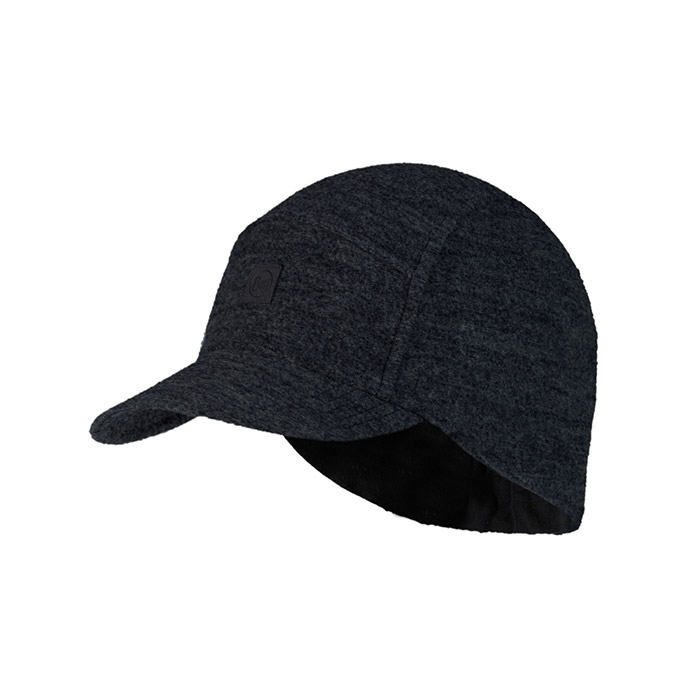 Sort Buff Merino Fleece Pack Cap Solid Black Vinterhue Vinterkasket - Buff Caps  - 8428927544117