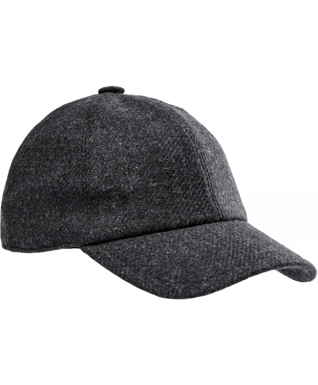 Mørkegrå Connexion Tie Woolen Cap Solid Melange - Connexion Tie Caps  - 5709405070964