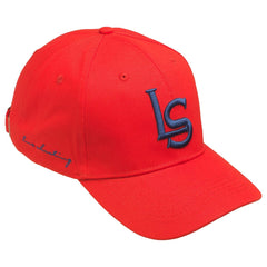 Laksen Baseball Shooting Cap Rød Denim Logo - Laksen Caps  - 5707953662396