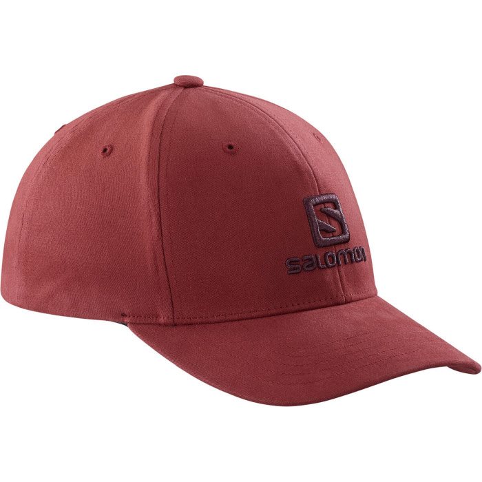 Salomon Logo Cap Cabernet Baseball Cap Kasket - Salomon Caps  - 0193128855895
