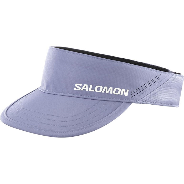 Blå Salomon Shkout Visor Blue Granite Baseball Cap Kasket - Salomon Caps  - 0195751861786