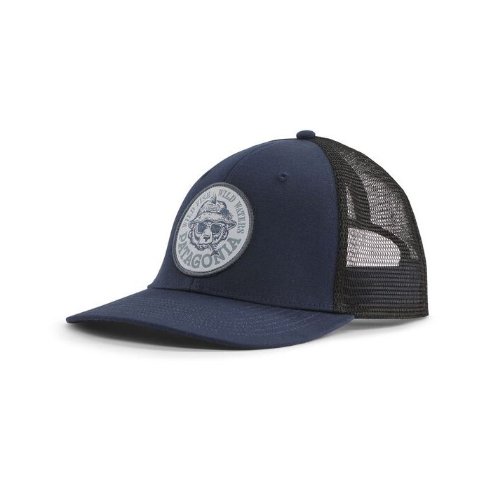 Patagonia Take Stand Trucker Cap Wild Grizz:new Navy - Patagonia Caps  - 196924560253